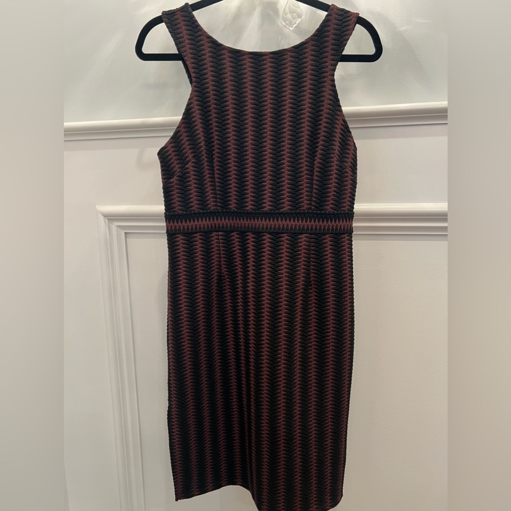 Maeve black and brown dress textured.